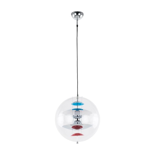Italux Lampa wisząca Venta MDE616 1 chrom Szklany kolorowe elementy MDE616/1