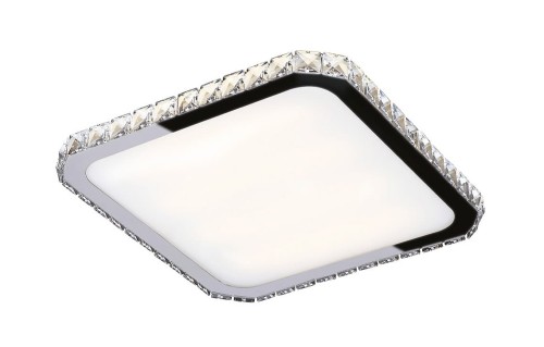 Maxlight Plafon LAMPA sufitowa PREZZIO C0118 kryształowa OPRAWA LED 24W glamour kwadratowa crystal chrom przezroczysta