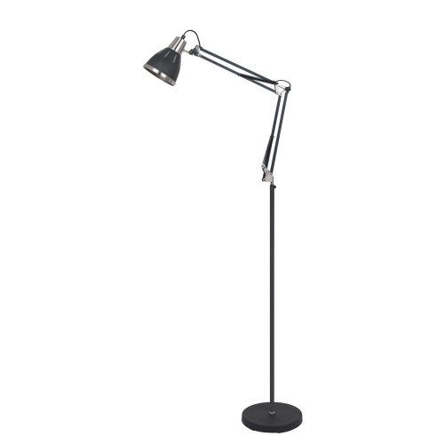 Italux Lampa podłogowa Remiro 1 x 40 W E27 black ML-HN3047 BL+S.NIC