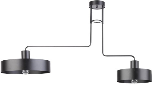 Sigma Vasco lampa sufitowa 2-punktowa czarna 31551 31551