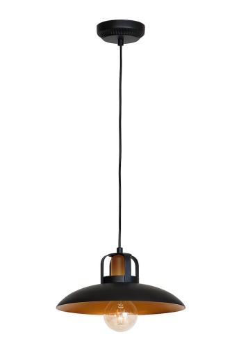 Milagro LAMPA wisząca FELIX MLP 3682 industrialna OPRAWA metalowy zwis loft czarny złoty MLP 3682