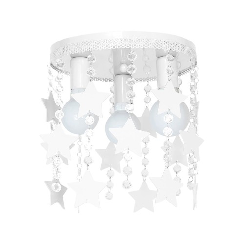 Milagro Plafon LAMPA sufitowa STAR 1127 dziecięca OPRAWA z kryształkami gwiazdki crystal białe 1127
