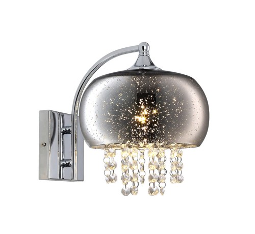 Milagro Kinkiet LAMPA ścienna STARLIGHT 3786 szklana OPRAWA z kryształkami glamour crystal chrom 3786