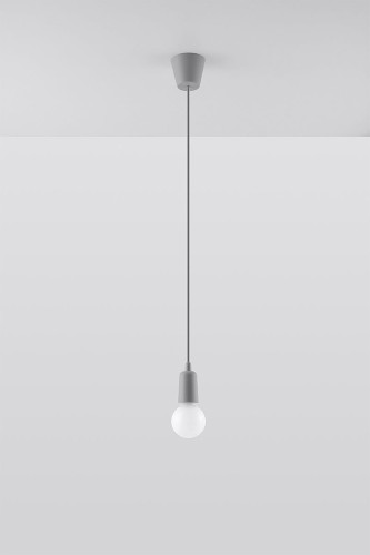 Sollux Lighting Lampa wisząca DIEGO 1 szara NICKEL