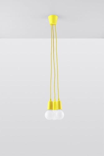 Sollux Lighting Lampa wisząca DIEGO 3 żółta SL.0579