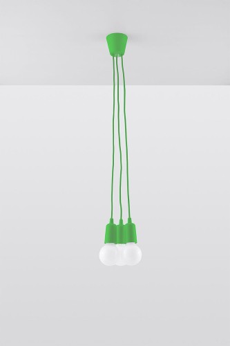 Sollux Lighting Lampa wisząca DIEGO 3 zielony SL.0582