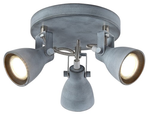 Candellux Plafon LAMPA sufitowa ASH 98-64325 natynkowa OPRAWA okrągła SPOT regulowane reflektorki szare 98-64325