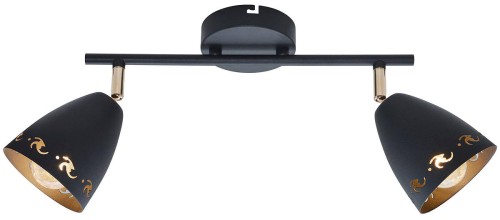 Candellux Listwa lampa sufitowa plafon spot Coty 2x40W E14 czarna 92-67166