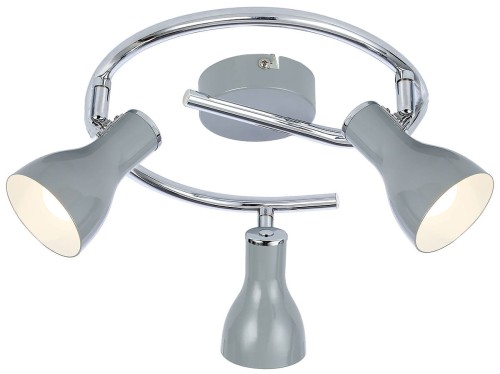 Candellux Lampa sufitowa reflektorek JULIE PLAFON SPIRALA 3X40W E14 SZARY 98-66633