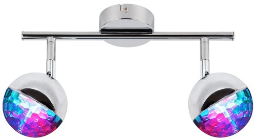 Candellux Lampa sufitowa 2-punktowa LED PARTY chrom 92-67760