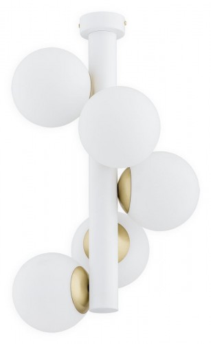 Lemir Ente lampa sufitowa 5-punktowa biała/patyna O2815 W5 BIA O2815 W5 BIA