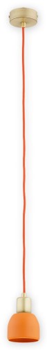 Lemir Piu lampa wisząca 1-punktowa patyna/pomarańczowa O2801 W1 PAT + POM