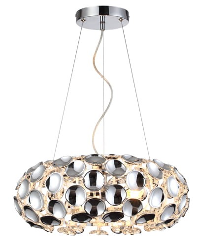 Light Prestige LAMPA wisząca FERRARA LP-17060/3P glamour OPRAWA owalny zwis chrom LP-17060/3P