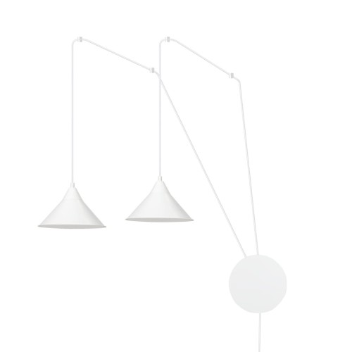Emibig Abramo lampa wisząca 2-punktowa biała 159/2 159/2