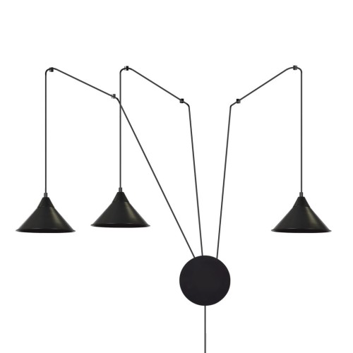 Emibig Abramo lampa wisząca 3-punktowa czarna 160/3 160/3