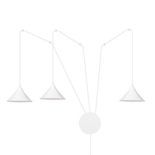 Emibig Abramo lampa wisząca 3-punktowa biała 159/3 159/3