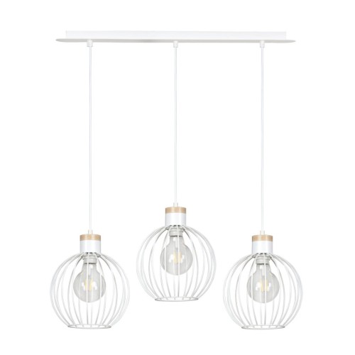 Emibig Barbado lampa wisząca 3-punktowa biała 755/3 755/3