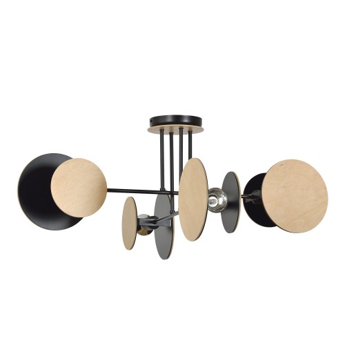 Emibig Zita lampa sufitowa 4-punktowa czarna 173/4 173/4