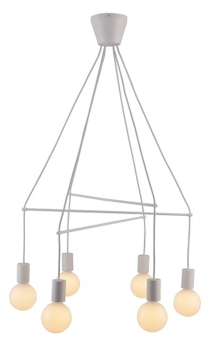 Candellux ALTO LAMPA WISZĄCA 6X40W E27 BIAŁY MATOWY