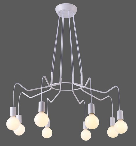 Candellux BASSO LAMPA WISZĄCA 8X40W E27 BIAŁY MATOWY