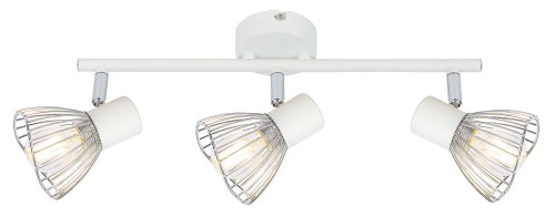 Candellux Lampa sufitowa reflektorek FLY PLAFON LISTWA 3X40W E14 BIAŁY CHROM 93-61973