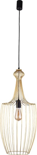 Nowodvorski LAMPA wisząca LUKSOR L 8850 industrialna OPRAWA klatka metalowa drut złoty 8850