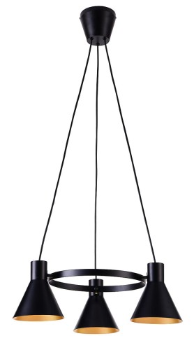 Candellux MORE LAMPA WISZĄCA 3X40W E27 CZARNY MATOWY