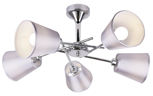 Candellux VOX LAMPA WISZĄCA 5X40W E14 CHROM Z ABAŻUREM