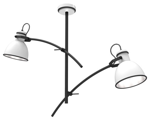 Candellux ZUMBA LAMPA WISZĄCA 2X40W E14 BIAŁY+CZARNY