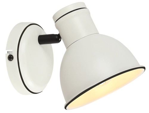 Candellux Kinkiet LAMPA ścienna ZUMBA 91-72115 metalowa OPRAWA regulowany reflektorek biały czarny 91-72115