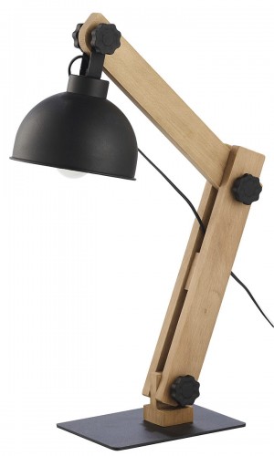 TK Lighting Oslo 5021 lampa stołowa lampka 1x60W E27 czarna / buk