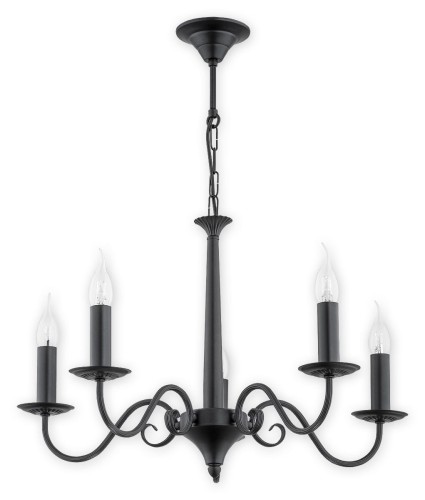 Lemir Asti żyrandol 5 pł. / czarny matowy O2895 W5 CZA