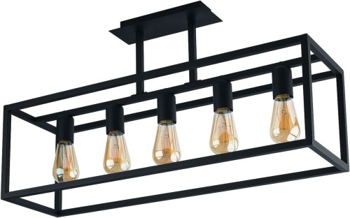Nowodvorski LAMPA sufitowa CRATE 9047 prostokątna OPRAWA klatka industrialna czarna 9047