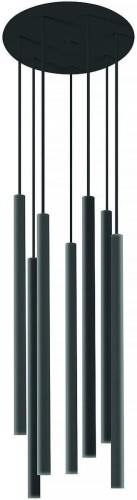 Nowodvorski LAMPA wisząca LASER 8920 metalowa OPRAWA okrągły ZWIS tuby minimalistyczne mosiądz czarna 8920