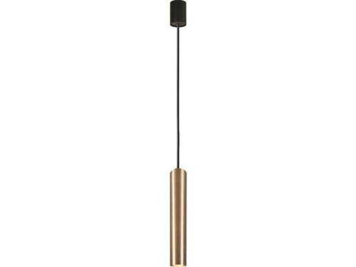 Nowodvorski LAMPA wisząca EYE L 8800 tuba OPRAWA metalowa ZWIS minimalistyczny mosiądz czarna 8800