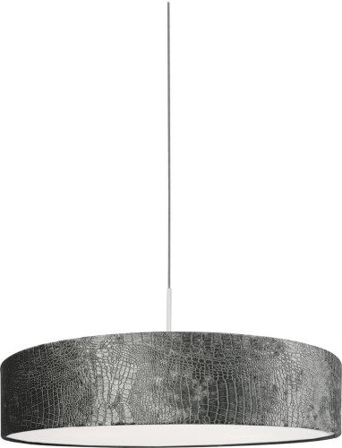 Nowodvorski LAMPA wisząca CROCO 8948 okrągła OPRAWA minimalistyczny ZWIS abażurowy grafitowa 8948