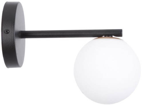 Sigma czarny kinkiet loft 33194 GAMA minimalistyczna lampa ścienna z kloszem w kształcie kuli 33194