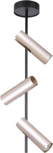 Sigma Leda lampa sufitowa 3-punktowa czarna/złota 33103 33103