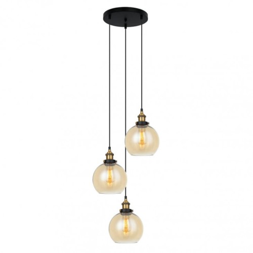 Italux Cardena lampa wisząca 3-punktowa MDM-4330/3 GD+AMB MDM-4330/3 GD+AMB