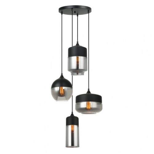 Italux Molina lampa wisząca 4-punktowa MDM-4364/4 BK+SG MDM-4364/4 BK+SG