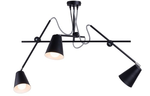 Zdjęcia - Żyrandol / lampa Aldex Arte lampa sufitowa 3 czarna 1008E/1/L  