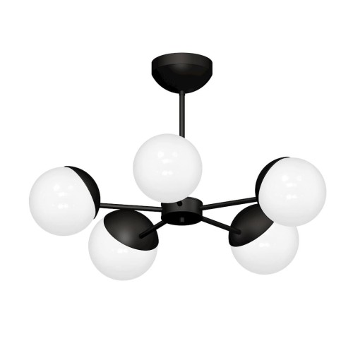Luminex Lampa wisząca Sphere 8866 lampa sufitowa żyrandol 5x60W E27 czarna