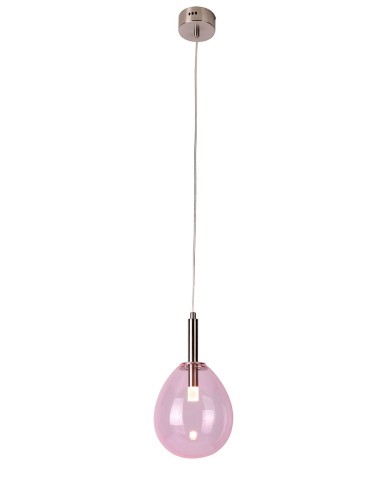 LUNO Lampa Wisząca Lukka LUNO styl nowoczesny szkło różowy 50133209