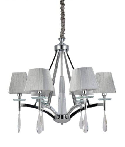 Lumina Deco Deco KLASYCZNY ŻYRANDOL KRYSZTAŁOWY CHROMOWANY VALENTINA W6 LDP 1240-6 (CHR)