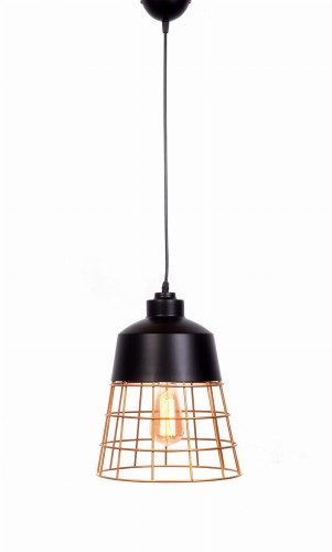 Lumina Deco Deco LAMPA WISZĄCA INDUSTRIALNA LOFT CZARNA BAGSY