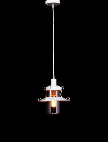 Lumina Deco Deco LAMPA WISZĄCA INDUSTRIALNA LOFT BIAŁA CAPRI W1