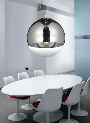 Lumina Deco Deco NOWOCZESNA LAMPA WISZĄCA CHROMOWANA IBIZA LDP 108 (CHR)