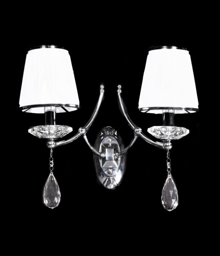 Lumina Deco Kinkiet DOMINNI SILVER W2 LDW 9268-2 CHR LDW 9268-2 CHR