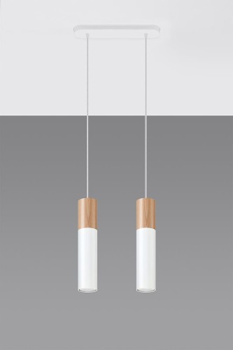 Sollux Lighting Lampa wisząca PABLO 2 biała
