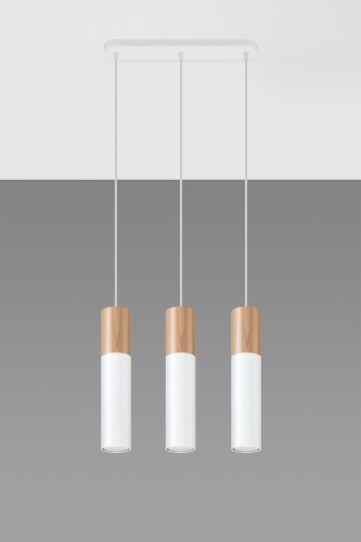 Sollux Lighting Lampa wisząca PABLO 3L biała
